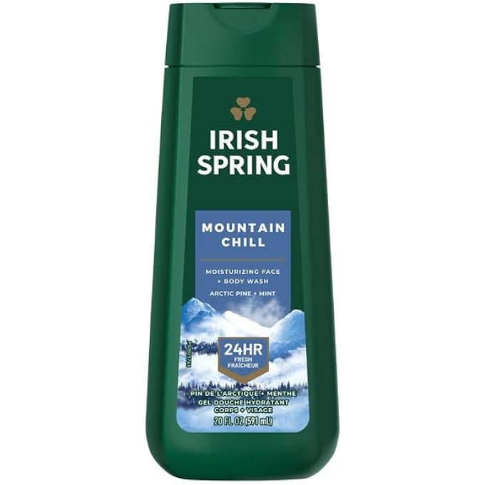 Irish Spring Mountain Chill Body Wash for Men, 20 Oz 591 ml (Product Of USA)